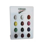 Présentoir Plexi sablé sérigraphie + fraisage pour échantillons