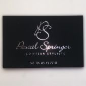 Argent Alufin sur Velour noir soft touch