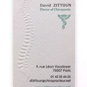 Gaufrage à sec sur Velin