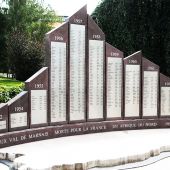 Mémorial inox gravé et mise en couleur des lettrages