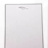 Têtes de lettres argent à chaud + gaufrage